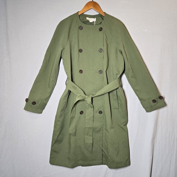 Outerknown Baker Trench Coat Olive Green Women's Small - Picture 1 of 16